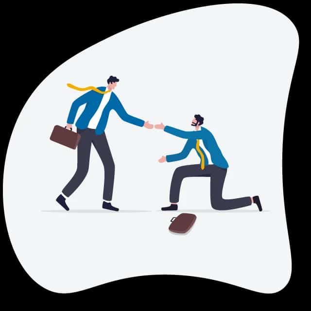 An-illustration-of-kindness-to-help-others-from-failure-or-crisis